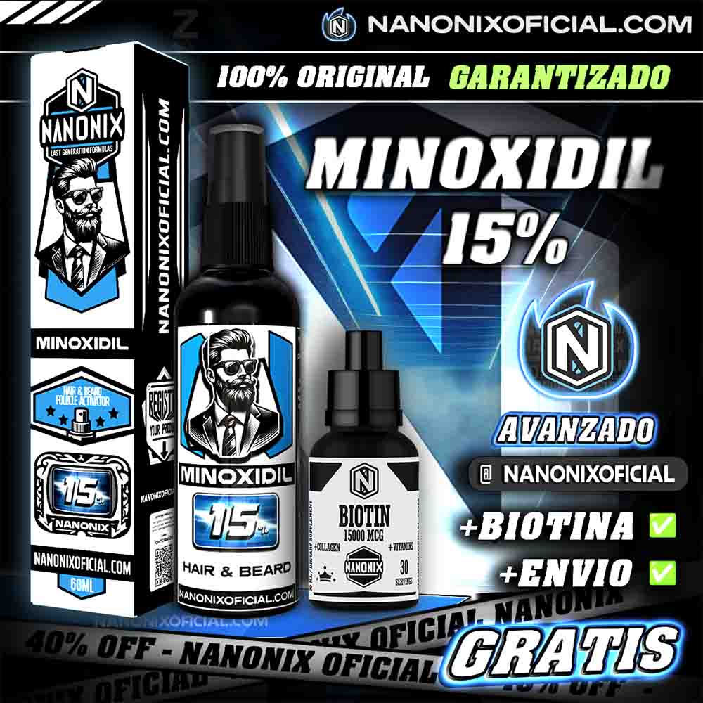 1 MINOXIDIL 15% NANONIX + 1 BIOTINA