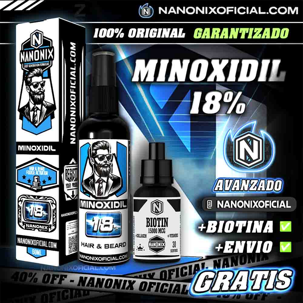 1 MINOXIDIL 18% NANONIX + 1 BIOTINA